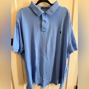 Ralph Lauren Men’s Sky Blue Polo with Embroidered Pony